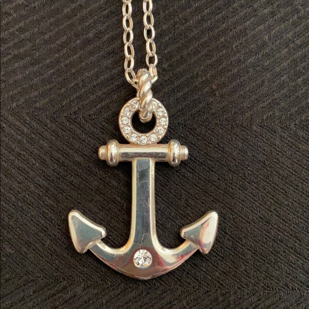 Brighton silver coastal anchor necklace